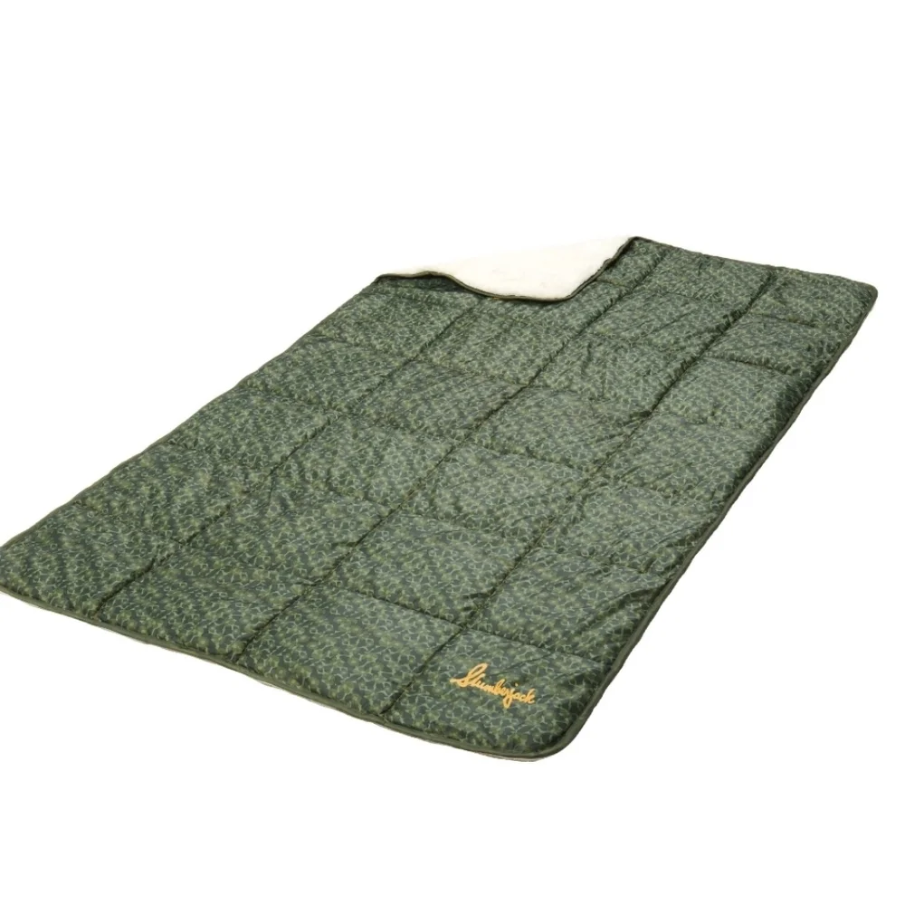 Slumberjack Western Wood Sherpa Blanket Outdoor/Indoor
